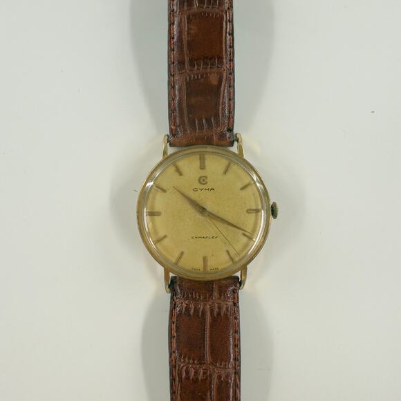 Cyma Manual Wind 35.5mm 10K Gold Filled Men’s Watch – Swiss Made Vintage - Picture 1 of 3